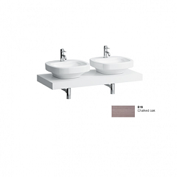 Столешница под раковину Case 119х52 см, меловый дуб, 2 выреза, из МДФ, с отв. под раковину 4.0514.4.075.519.1 Laufen